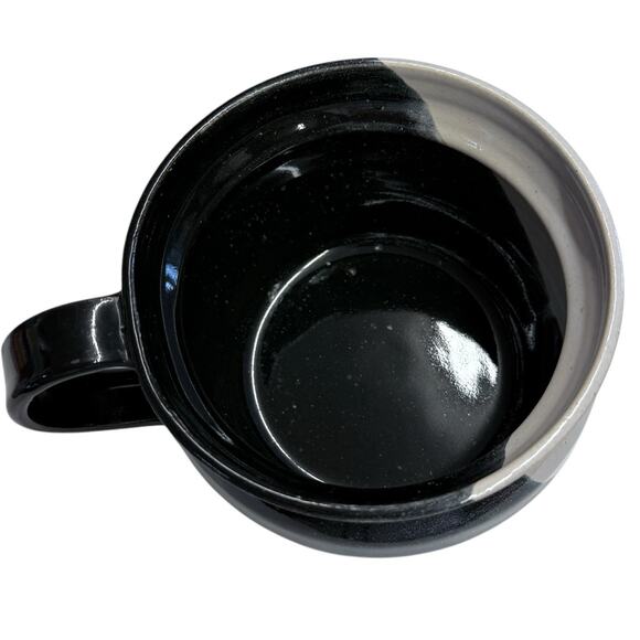 Kings Pottery Seagrove NC Studio Art Pottery Soup Mugs Bowls Black White Signed - Picture 3 of 13